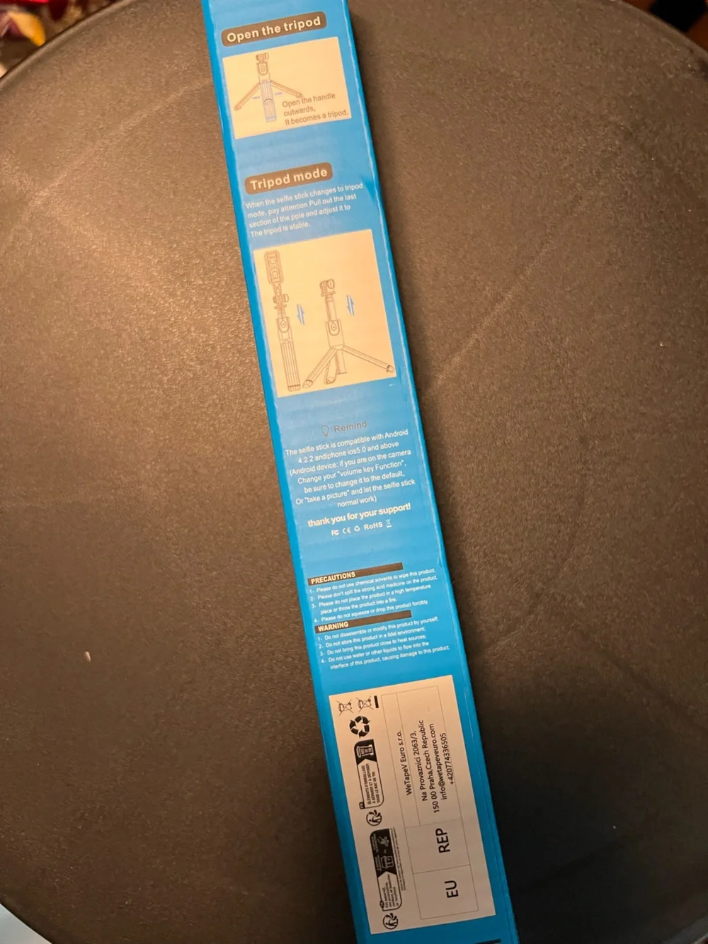 Tinksen Remote Cobtrol Selfie Stick - Blue